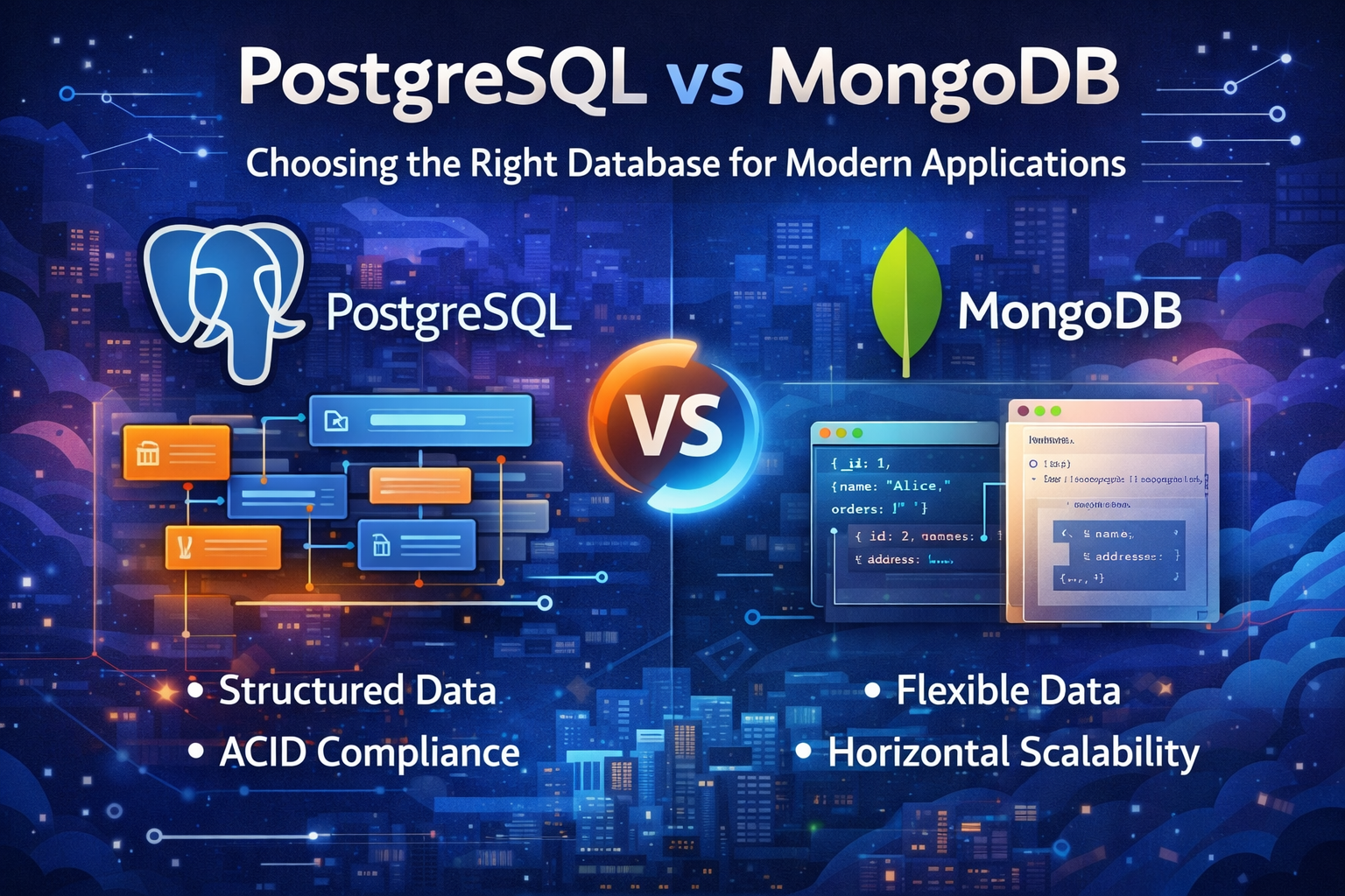 PostgreSQL vs MongoDB: Choosing the Right Database for Modern Applications